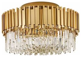 The brushed nickel finish and chrome accents elevate this piece into a classy contemporary fixture that complements all decor styles. Gio Flush Mount Chandelier Contemporary Chandeliers By Luxhomedecor Houzz