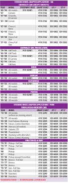 Grant 3 Bolt Gt 3 And Gt 9 Steering Wheel Adapter Chart