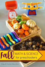 Fall Math And Science Center For Preschoolers Stay At Home Educator Fall Math Fall Preschool Activities Science Center Preschool