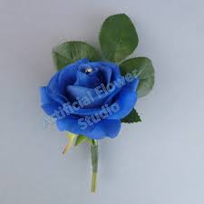 Check spelling or type a new query. Wedding Real Touch Royal Blue Rose Buttonhole Artificial Flower Studio
