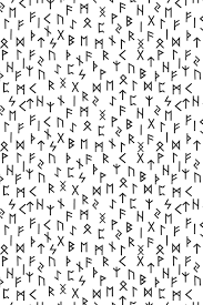 Viking Pattern Different Runes Blank Lined Notebook For