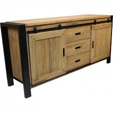 Fabriqué à partir de teck recyclé qui lui apportera une véritable résistance face aux agressions lumineuses ce meuble bicolore vous charmera. Bahut 2 Portes 3 Tiroirs Metal Laque