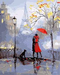 Domyart Paint By Number Kits For Adults Eiffel 16x20 In Https Www Amazon Com Dp B076v65xdt Ref Cm Sw R Pi Dp U Art Painting Canvas Painting Umbrella Art