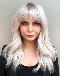 Lovely soft golden swirls and curls getting an added dimension with a. Long Hair With Bangs 38 Best Examples For 2021