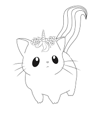 unicorn cat to color coloring page free printable coloring pages for kids