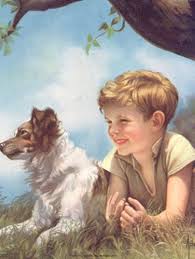 A Boy And His Dog 3 Adelaide Hiebel Ilustraciones Pinturas Retratos De Ninos