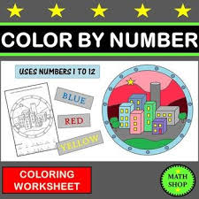 Color By Number City Color By Number Printable Color Printable Activities