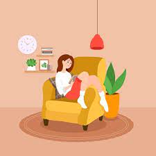 Download A Person Relaxing At Home For Free Free Art Vector Free Illustrations And Posters