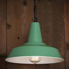 Enoki cumulus pendant light black. Green Industrial Style Tin Pendant Light On Black Chain Suspension