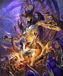 Mara The Dark God Of Ego He Is The Ruler Of The Heaven Of Desire And Is Responsible For Tempting People Through The Anime Art Fantasy Fantasy Art Monster Art