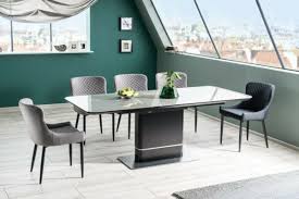 Updating your dining room to a space for working from home or just in need of a refresh? Pallas Black And Grey Ceramic Marble Extending Dining Table 160cm 210cm Marble Tables Uk