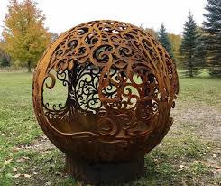 Tree Of Life Fireball Firepits Individually Handcrafted Etsy Fire Pit Globe Fire Pit Gallery Metal Art Sculpture
