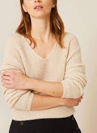 Ugg classic femme zip mini. Monoprix Femme Pull Col V Beige Vetements Chez Sarenza 502334