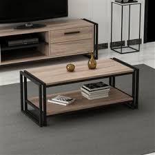 Table basse de salon but. Homemania Table Basse Lesa Avec Etagere Pour Salon Noyer En Bois Metal 102 X 45 X 40 Cm Achat Prix Fnac