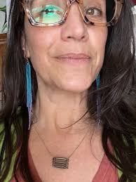 Ultra Violet, Beaded Bright Purple and Blue Shoulder Duster Fringe  Earrings, Beadwork Earrings.