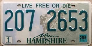 Live Free Or Die Matriculas Letreros Vehiculos