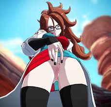Android 21 massaging her pussy