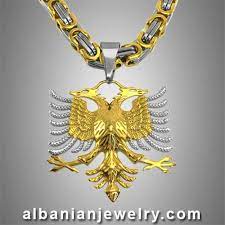 Albanian Jewelry Eagle Necklace Albanian Eagle Silver