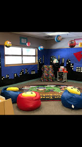 My Super Hero Reading Corner Had To Make It Calling All Super Readers Copper King Elementary School Li Elementary School Library School Library Super Reader