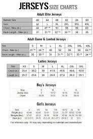 Nike On Field Jersey Size Chart Kasa Immo