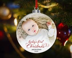 Baby's First Christmas Photo Ornament