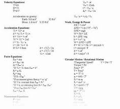 Image Result For Basic Physics Formula Sheet Basic Physics Basic Physics Formulas Physics Formulas
