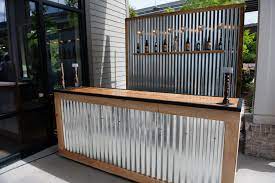 Maybe you would like to learn more about one of these? Corrugated Metal Bar Large And Corrugated Metal Backdrop With Shelf Outdoor Patio Bar Backyard Bar Patio Bar