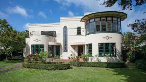 Art Deco Beauty For Sale In Hamilton Sits High Above The River Art Deco Home Art Deco Buildings Art Deco Architecture