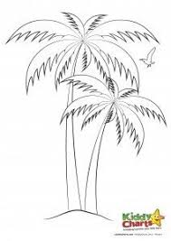 Beautiful palm tree online coloring page. Palm Tree Colouring Sheet