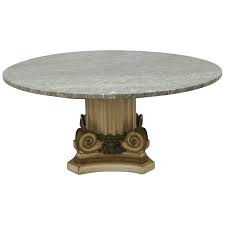 Margate reclaimed wood coffee table. Green Marble Top Fluted Wood Corinthian Column Pedestal Base Round Coffee Table For Sale At 1stdibs