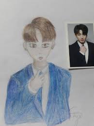 Image of v bts taehyung graphite sketch art pencil drawing. Jungkook Bts Anime Wip By Tyaralealicorngem On Deviantart