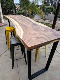 Outdoor Live Edge Bar Top I Solid Acacia Wood Bar Top I Modern Etsy Wood Bar Top Live Edge Bar Wood Bar Table