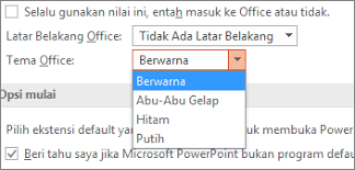 Onenote memungkinkan anda masuk dan. Mengubah Tampilan Dan Nuansa Office