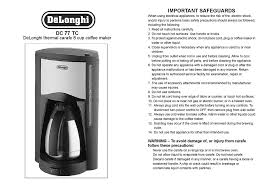 De'longhi manufactures a wide range of kitchen appliances, home appliances and coffee machines & coffee makers. Delonghi Dc 77 Tc Owner S Manual Pdf Download Manualslib