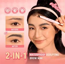 Pensel Kening Berganda Automatik, PINKFLASH, Dengan Berus, Halus dan Licin,  Kalis Air dan Kalis Peluh, Tahan Lama, Solekan Bogel Alamiah, Lembut dan  Bebas Kekejaman, Tahan 8 Jam