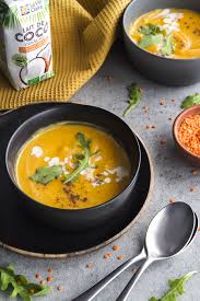 Soupe De Patate Douce Et Lentilles La Vie Claire Recette En 2020 Soupe Patate Douce Patates Recette