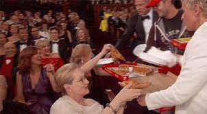 The 2014 Oscars In 8 Words And 8 Gifs Pizza Guy Meryl Streep Brad Pitt