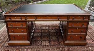 Large Antique Mahogany Partners Desk Partners Desk Antique Study Desk Large Wooden Desk