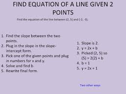 The slope intercept form of a line is: 2 2 Linear Equations And 2 3 Slope