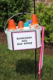 Love This Idea Set Up A Sunscreen Station At Your Next Outdoor Party Summer Party Hacks Party Hacks Minnie Mouse Birthday Party