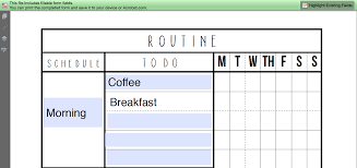 Editable Routine Checklist Daily Planner Printable