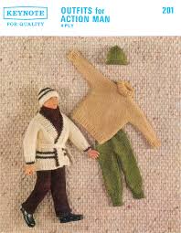 The pattern has lots of options so you can create your own personalized doll, or a whole troop of friends! Doll Knitting Pattern Action Man Ken Outfits Jacket Hat Sweater Trousers Sweater Action Man Knitting Doll 4 Ply Instant Download Knitted Dolls Knitting Patterns Diy Ken Doll Clothes