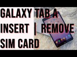To eject the sim card tray, slide the removal tool into the hole and push. How To Insert Or Remove A Sim Card On Galaxy Tab A 8 0 2019 Youtube Galaxy Tab Samsung Galaxy Tablet Galaxy
