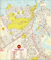Shell Road Map Of Townsville Nq C1960 S Townsville Cartography Map
