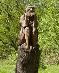 Carved Statue Of The God Pan Birchwood Warrington England Geograph Org Uk Greek Gods Secret Places Statue