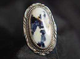 Long Navajo Sterling and White Buffalo Ring Size 8.5, 1.25l X .75w, Native  American, First Nations, Southwest, Indian Jewelry