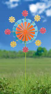 Cute Fun And Colorful Pinwheel Gardendecor Pinwheel Flower Gardenstake Spinner Kineticwindspinner Grasslandsro Pinwheels Wind Sculptures Metal Flowers