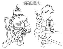 Los juegos de minecraft te dejan mucha libertad para jugar como tú quieras. Dos Caballeros De Roblox Para Colorear Imprimir E Dibujar Dibujos Colorear Com
