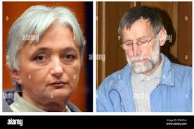 Monique Olivier, left, and her husband Michel Fourniret who are said to  have hunted for young virgins to rape and kill in crimes allegedly  committed in France and Belgium from 1987 to