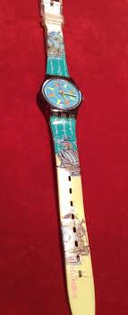 Women S Vintage 1970 S Swatch Watch Christopher Columbus Quartz Battery Plastic Swatch Watch Swatch Vintage Ladies